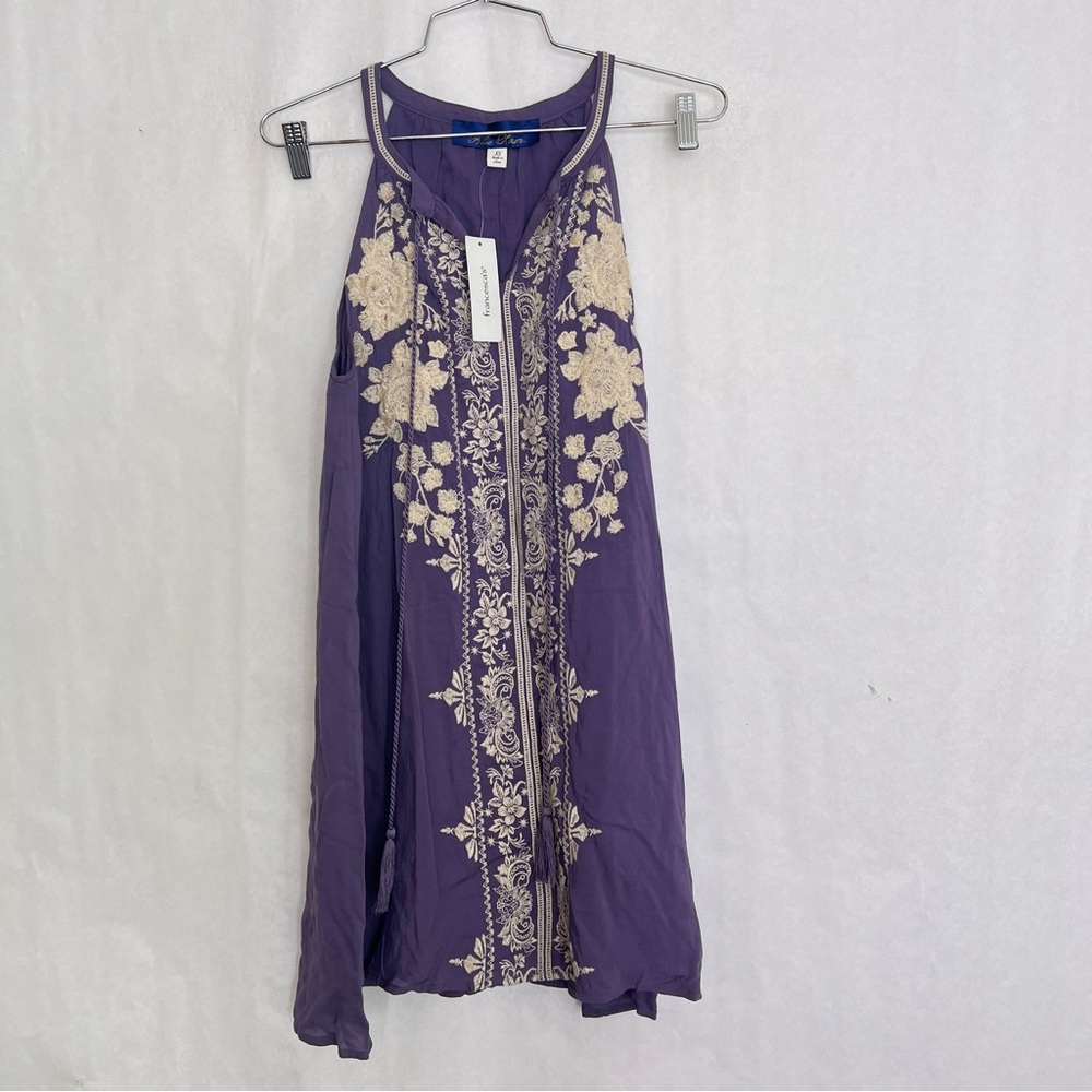 Blue Rain Boho Mini Dress (tiny spot on back)